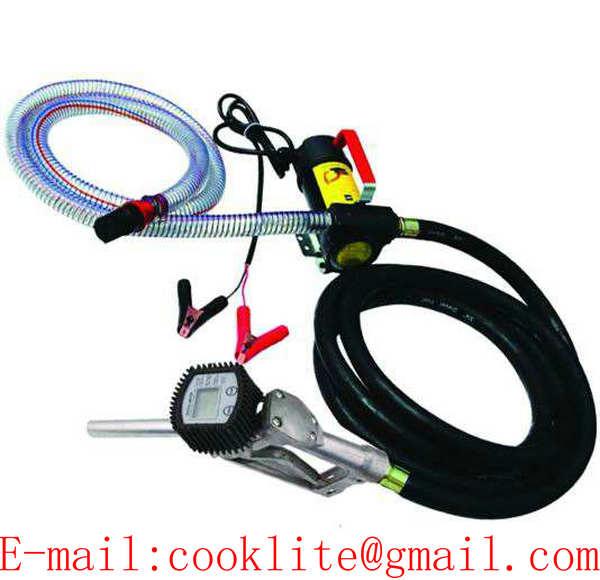 Mobile Fuel Filling Station 12V 24V Portable Diesel Kerosene Biodiesel Oil Dispenser Pump Kit with Metered Fuel Nozzle