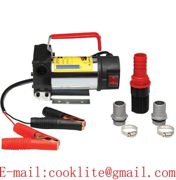 Portable Fuel Transfer Pump Motor Oil and Diesel 12 or 24 Volt Fuel Extractor Pump DC Battery Operated Car Refueling Pump