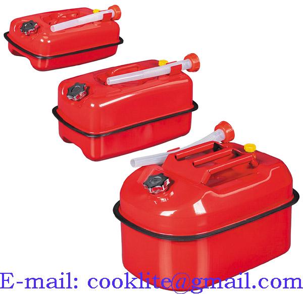 Horizontal Metal Jerry Can 5/10/20L Petrol Gasoline Diesel Oil Fuel Storage/Transport Steel Tank Car Boat