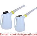 Plastic Oil Measure With Lid And Flexispout 2 Litre High Density Polyethylene Pitcher