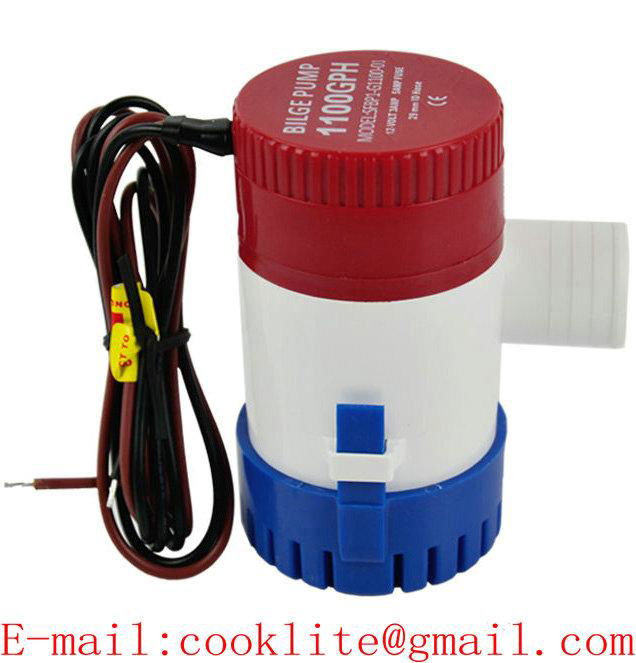 Mini Boat Marine Plumbing Electric Bilge Pump DC 12V 24V 1100GPH