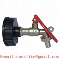 S60x6 Lockable IBC Faucet Tote Tank Drain Adapter with 1/2