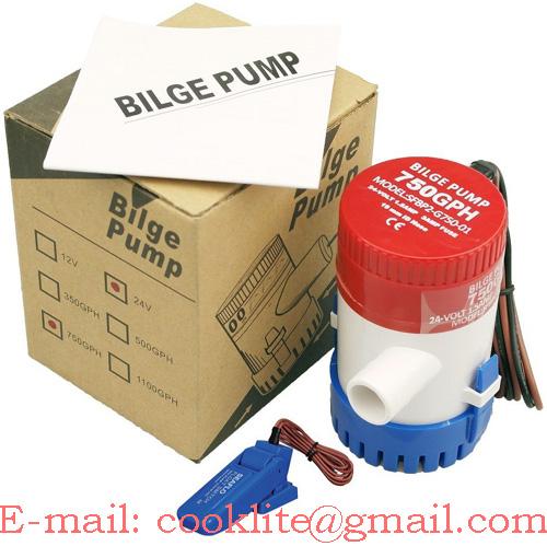 Marine Boat Bilge Pump Plumbing Electric DC 12V 24V 750GPH Non Automatic Bailing Pump Water Drain