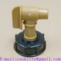 55 Gallon Gold Plastic Drum Faucet 2" Lever Action Polyethylene Barrel Tap