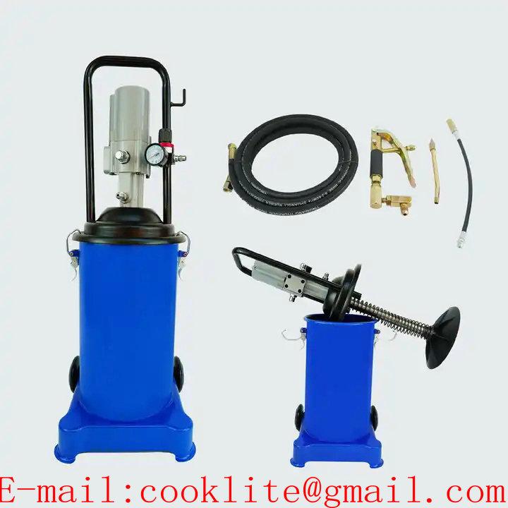 Air Operated Grease Gun 50:1 Pneumatic Grease Pump Lubricator 12L Air Compressed Bucket Oiler