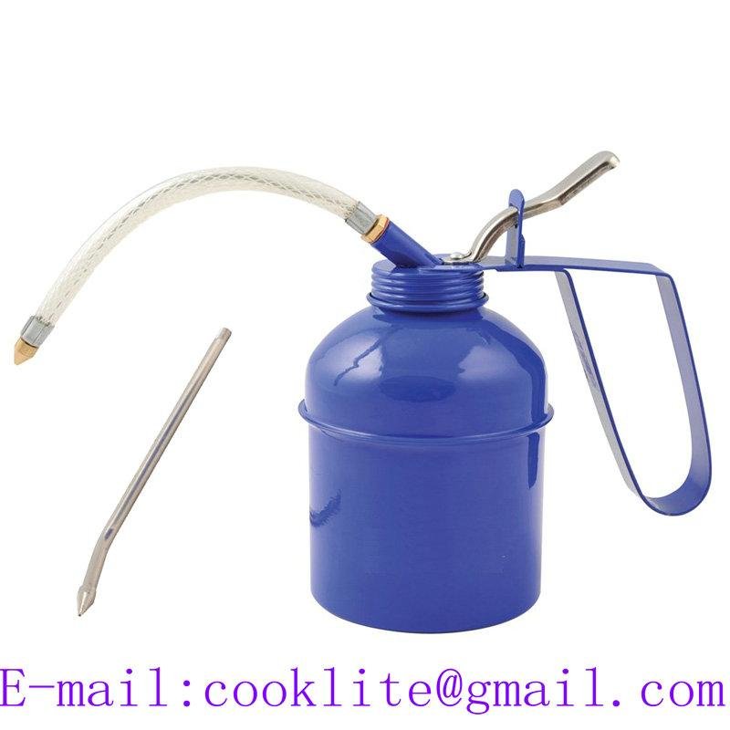 High pressure pump action oiler 500ml lubrication oil spray gun pot long mouth 2
