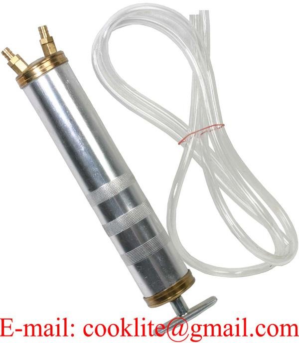Oil Liquid Suction Gun 500CC Vacuum Transfer Hand Held Pump Aluminum Fluid Gear Oil Syringe Extractor