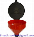 Plastic Safety Funnel 250mm Plastic Waste Oil Drum Barrel Funnel With Grill and Lockable Lid