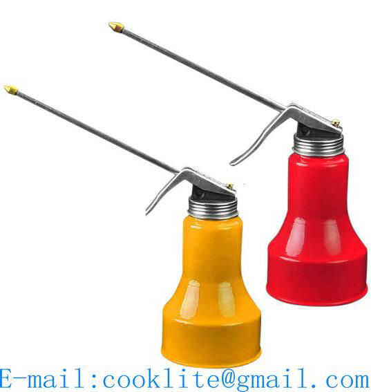 Metal Oiler Dispenser 250CC Hand Held Steel Lubricant Oil Can Hydraulic Finger 5