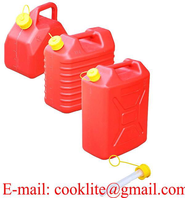 HDPE Fuel Jerry Can Polyethylene Plastic Gas Can with Flexible Spout