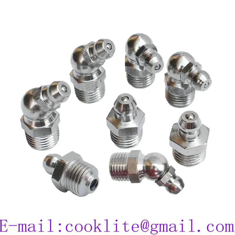 Grease Gun Nipple Steel Grease Pump Nozzle 4-Jaw Grease Coupler