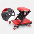 Z Shape Mechanic Creeper Seat Rolling Chair Workshop Garage Shop Cart Tray 5