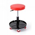 Adjustable Mechanic Rolling Creeper Seat Chair Stool Tray Padded Motorcycle