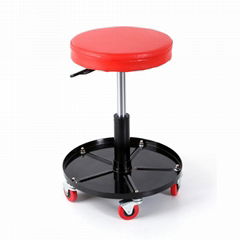 Adjustable Mechanic Rolling Creeper Seat Chair Stool Tray Padded Motorcycle