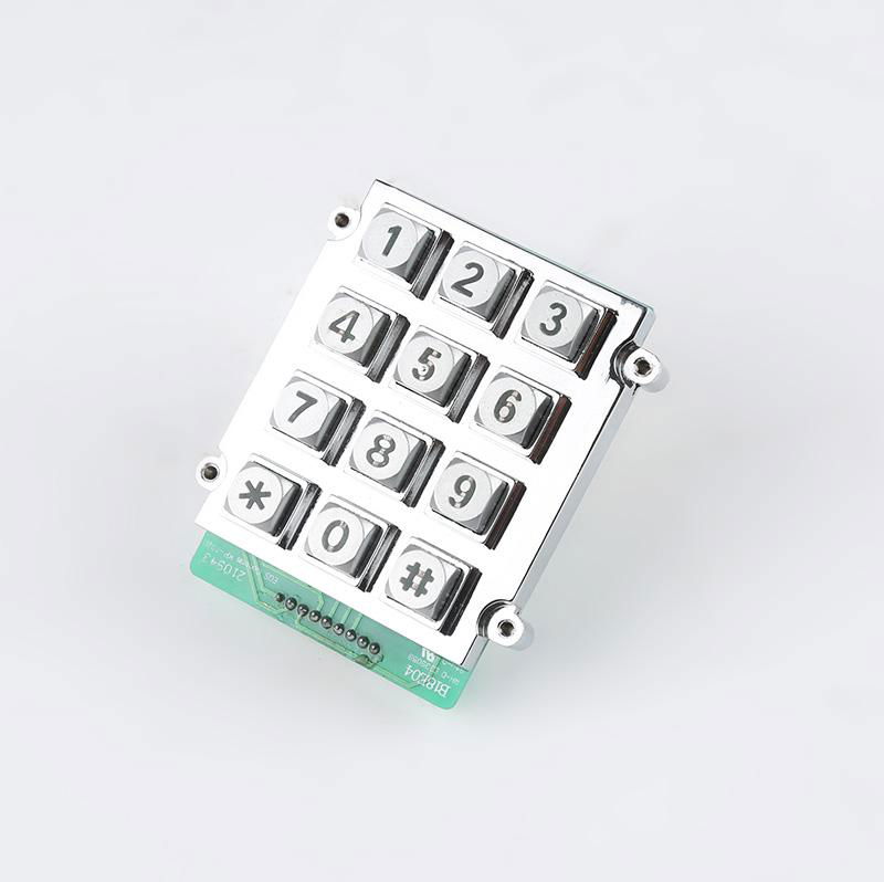 3x4 backlight access control 12 keys metal numeric rs232 keypad