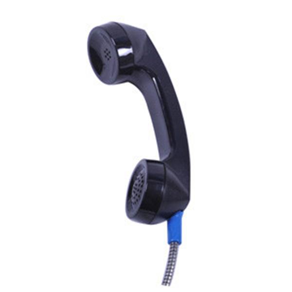 fashionable retro kiosk telephone handset matte black