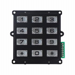 Electronic 12keys numeric payphone industrial keypad 