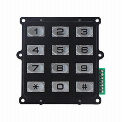 Electronic 12keys numeric payphone industrial keypad