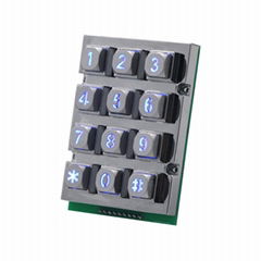 Waterproof Zinc Alloy Metal 3x4 Matrix Access Control keypad