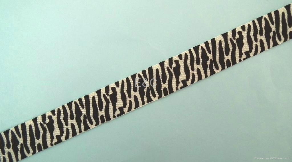 Animal Print Elastic, Printed Fold Over Elastic 2