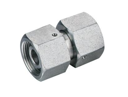 Hydraulic fitting metric female thread straight tube adapters with swivel nut