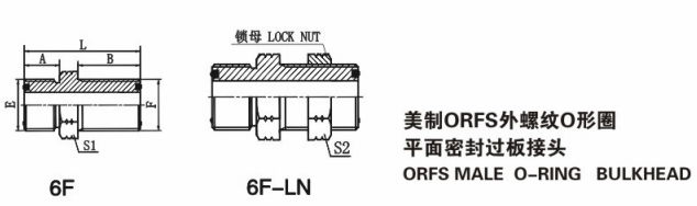 Hydraulic pipe fitting ORFS male O-Ring flat seal bulkhead Zhejiang Supplier 2