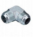 Hydraulic fitting 90 degree elbow JIC male 37 degree cone 1