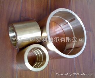 大连铜套纯铜套镶嵌型自润滑铜套