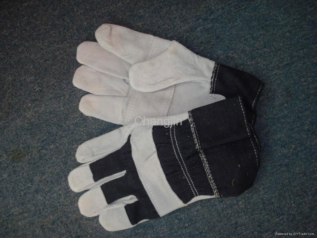 jean cotton cowhide glove