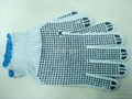 knit glove cotton glove with PVC dots