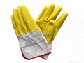 yellow color latex glove full coated rubber glove 4
