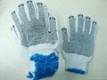knit glove cotton glove with PVC dots