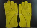 cow grain leather driver glove