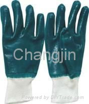 blue nitrile glove with safety cuff 5