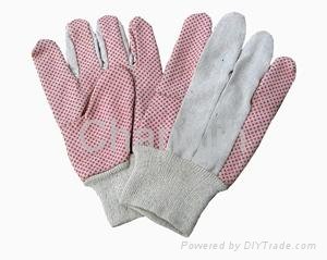 PVC dotted cotton glove for worker 3