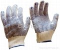 knit glove cotton glove with PVC dots