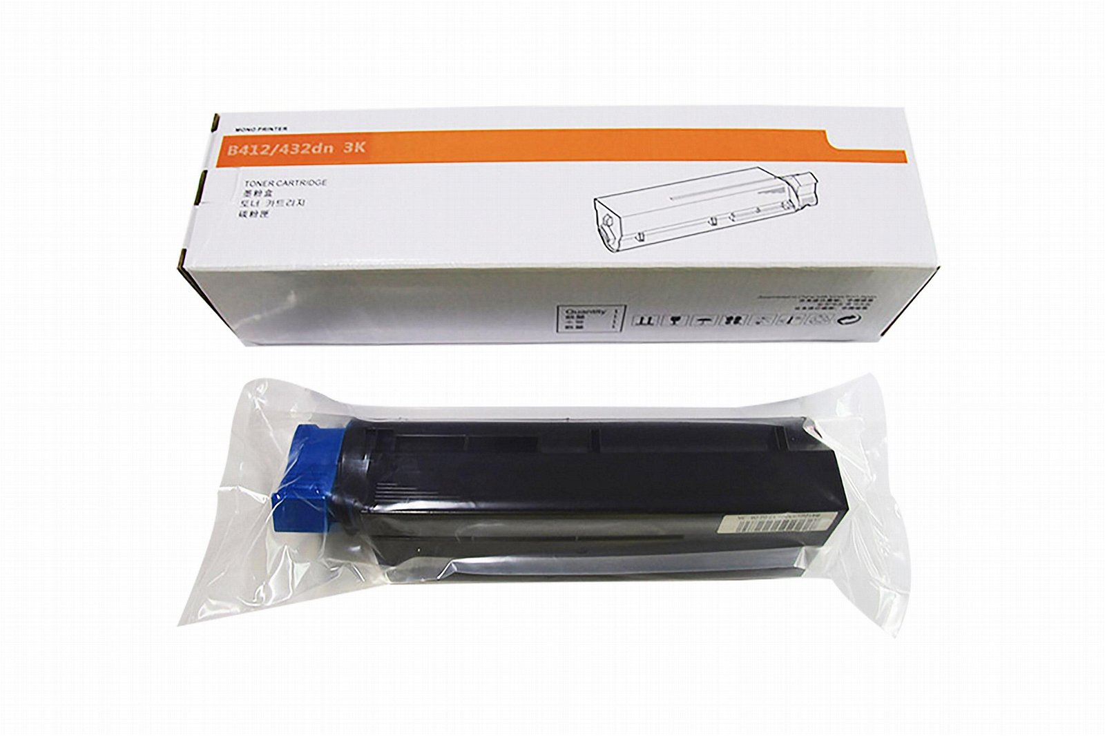New Compatible 3K Toner Cartridge OKI45807122 for use in Okidata B412dn,B432dn 2
