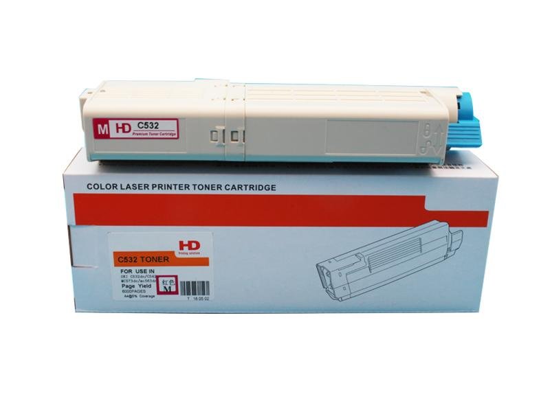 New Compatible Toner Cartridge for Use in the OKI C532dn MC573dn Printer 4