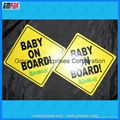 baby on board car window sign