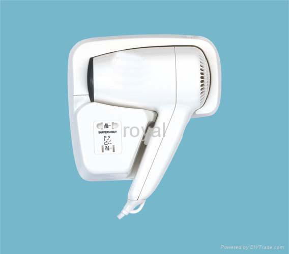 wall mounted hair dryer with dual vottage shaver socket 2