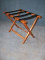 wooden luggage rack