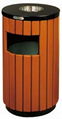 Out door wooden dustbin