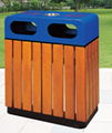 Out door wooden dustbin