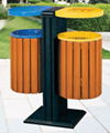 Out door wooden dustbin