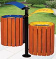 Out door wooden dustbin