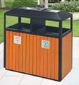 Out door wooden dustbin