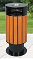 Out door wooden dustbin