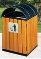 Out door wooden dustbin