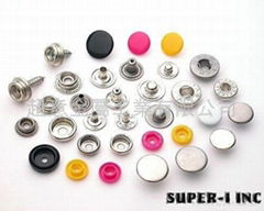 snap button, snap fastener, button fastener, metal fastener