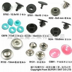 plastic fastener, fastener button